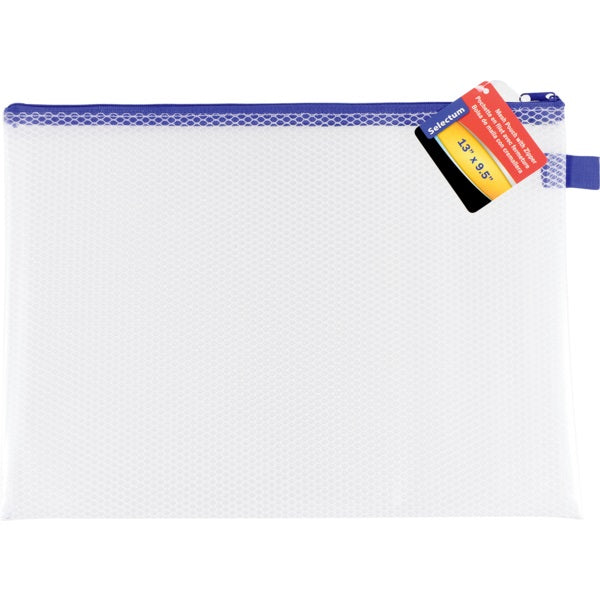 Pouch-Selectum Mesh With Zipper 13 X 9-1/2" Clear