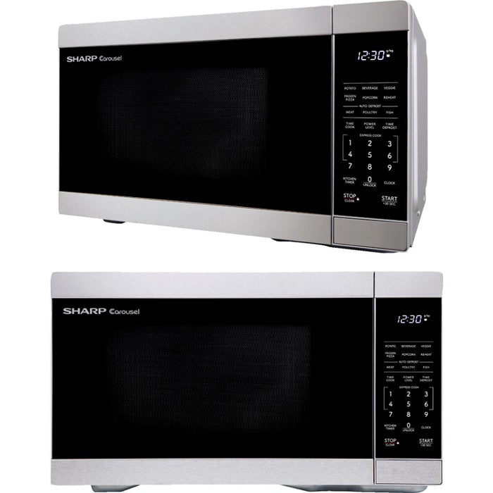 Microwave-Sharp 1.1 Cu.Ft. 900 Watts, Stainless Steel