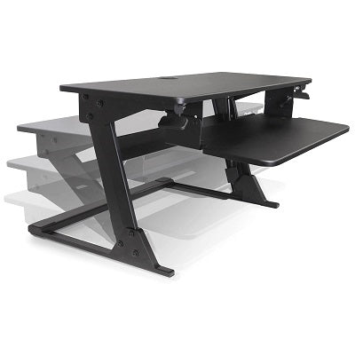 Sit Stand Workstation-Goya Desktop, Black