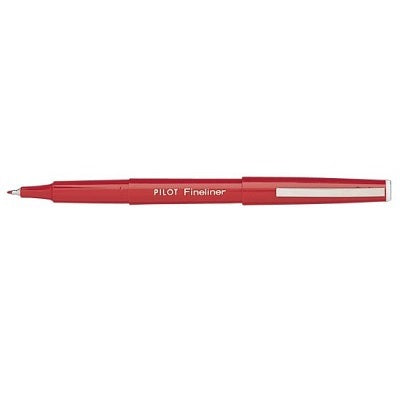 Marker-Fineliner Red 12/Bx