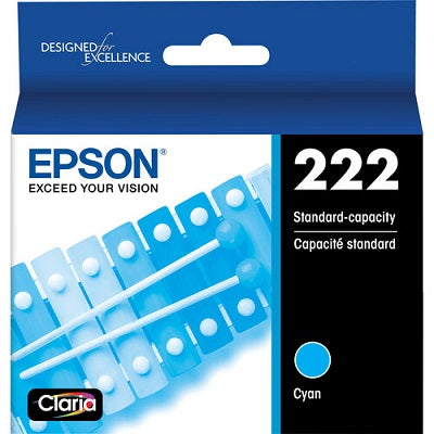 Inkjet Cartridge-Epson #222 Cyan Standard Yield