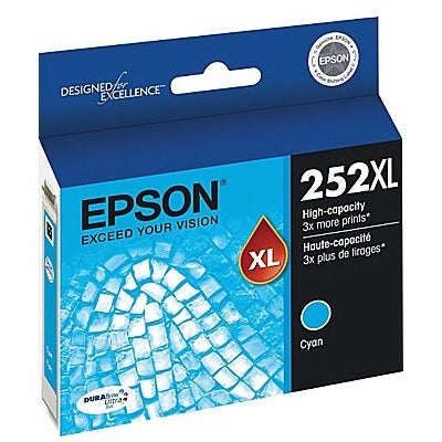 Inkjet Cartridge-Epson #252Xl Cyan High Yield