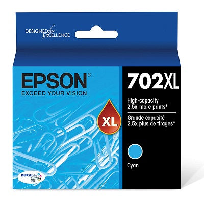 Inkjet Cartridge-Epson #702Xl Cyan High Yield