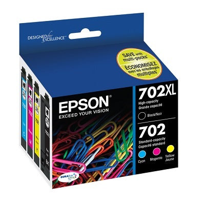 Inkjet Cartridge-Epson #702Xl Black/Colours Combo Pack