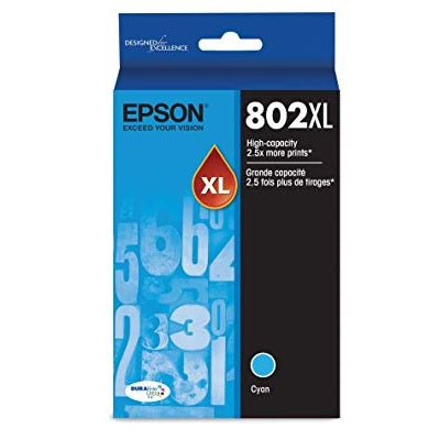 Inkjet Cartridge-Epson #802Xl Cyan High Yield