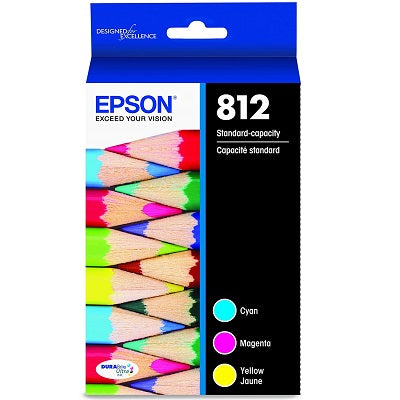 Inkjet Cartridge-Epson #812 Colour Combo Pack Cmy
