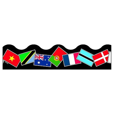 Border-Terrific Trimmers, World Flags