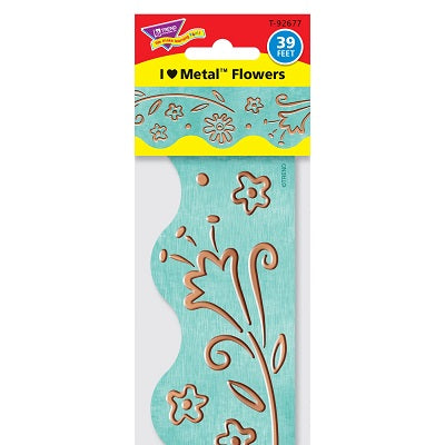 Border-Terrific Trimmers, I Heart Metal Silver Stars