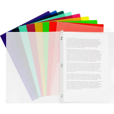 Report Cover-Poly Tang 11.5X9 Translucent Assorted