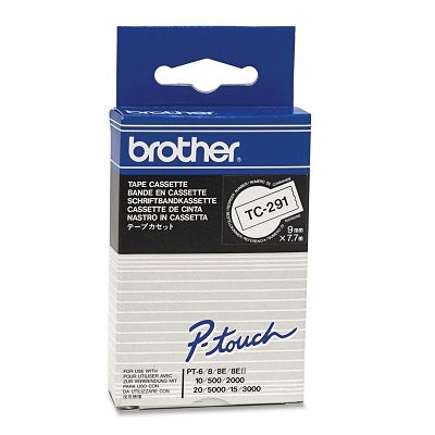 Tape-P-Touch Tc Laminated, 9Mm Black On White