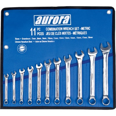Wrench Set-Aurora, Combination, Metric 11 Piece Set