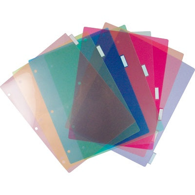 Index Dividers-Poly Erasable Write-On, 8 Assorted Tabs