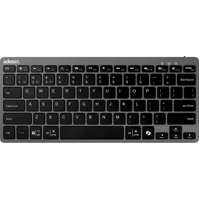 Keyboard-Adesso, Scissor Switch, Compact Wireless, Black
