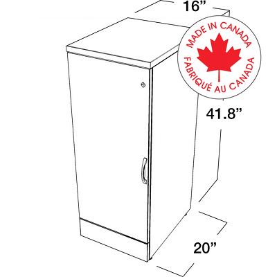 Storage Cabinet-Zira Left Handed 41.8"H Acajou/White
