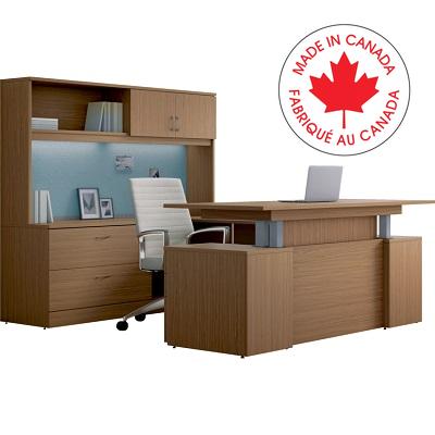 Workstation-Zira U Shaped Suite 72"Wx102"Dx72.4"H Wntr Chry