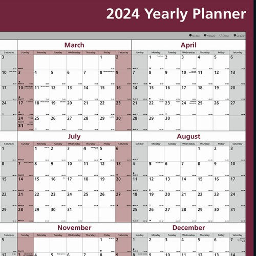 Brownline 2024 Monthly Yearly Wall Calendar - 32"H x 48"W (C177468)(FREE SHIPPED)