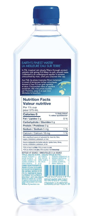 FIJI Natural Artesian Water 1 L, 33 Ounce Bottle, Pack of 12