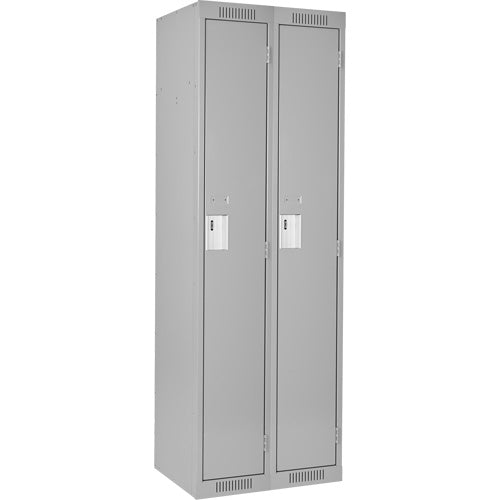 Locker-Economy 1 Tier 2 Bank 12" X18" X72", Grey  -Fj152