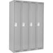 Locker-Economy 1 Tier 4 Bank 12" X18" X72", Grey  -Fj154