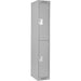 Locker-Economy 2 Tier 1 Bank 12" X18" X72", Grey  -Fj155