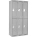 Locker-Economy 2 Tier 3 Bank 12" X18" X72", Grey  -Fj157