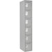 Lockerette-Economy 6 Tier 1 Bank 12" X18" X72", Grey  -Fj171