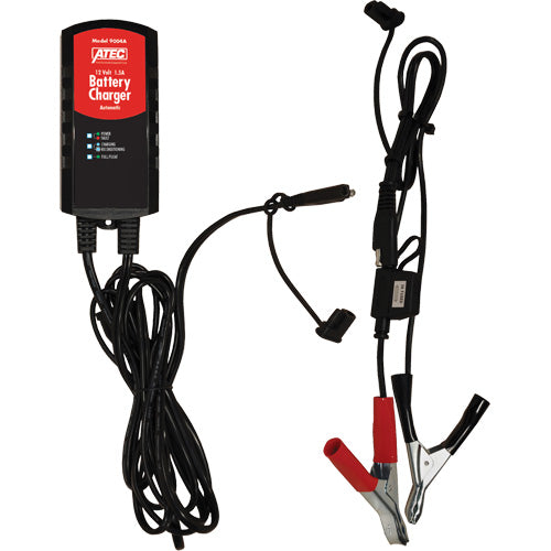 FLU057-Automatic 1.5 Amp 12 Volt Smart Charger, Maintainer & Rejuvenator