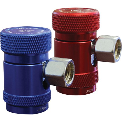 FLV237 - 12 mm-F x 17 mm High Side R1234yf Coupler with Extended Disconnect Protection Sleeve
