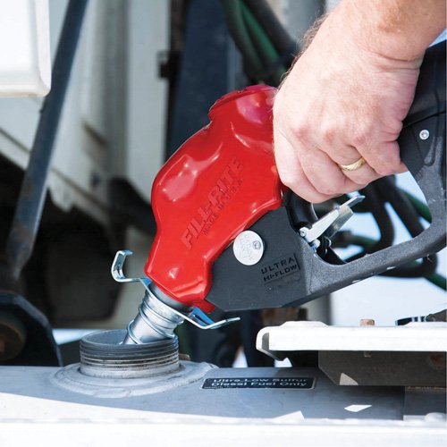 FLV484 - Red Ultra High-Flow Automatic Diesel Spout Nozzle