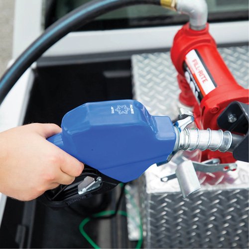 FLV492 - Blue Cold Weather Automatic Diesel Spout Nozzle