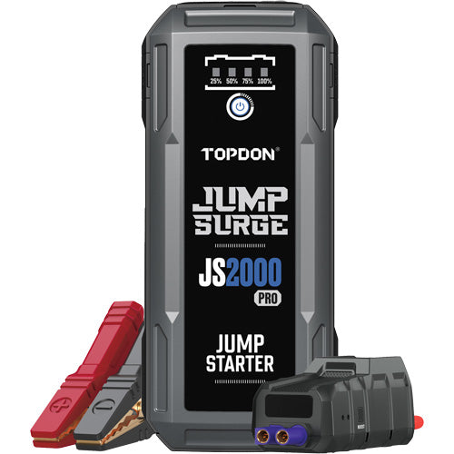 FLV590 - JumpSurge2000Pro 2500 Peak Amp Battery Jump Starter, Power Bank & Flashlight