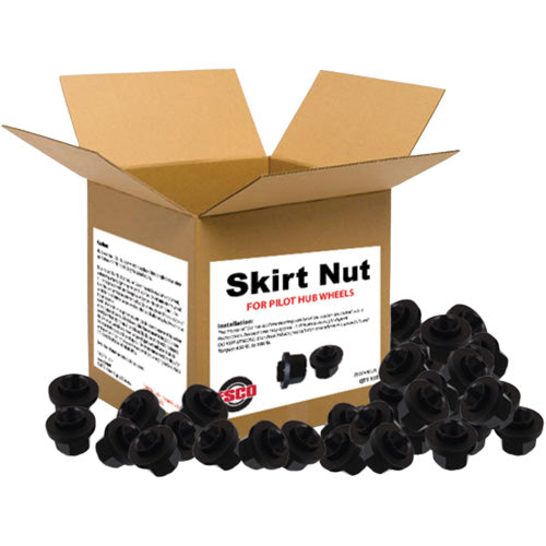 FLW030 - 100-Piece Graphite-Coated Skirt Nuts for Pilot Hub Wheels