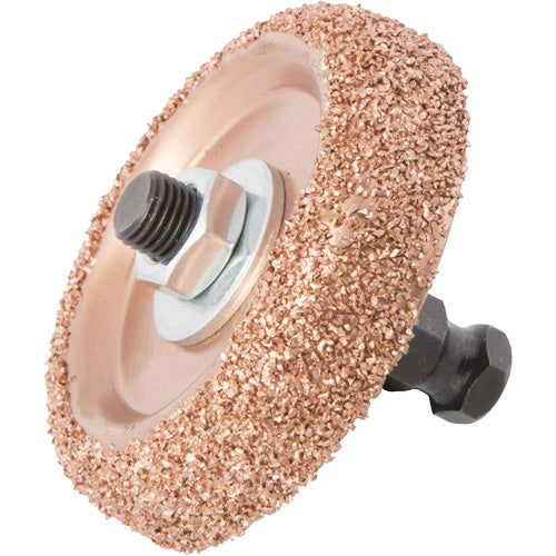 FLW168 - Tungsten Carbide Buffing & Abrasion Wheel with Hex Adapter for Low-Speed Tire Buffer