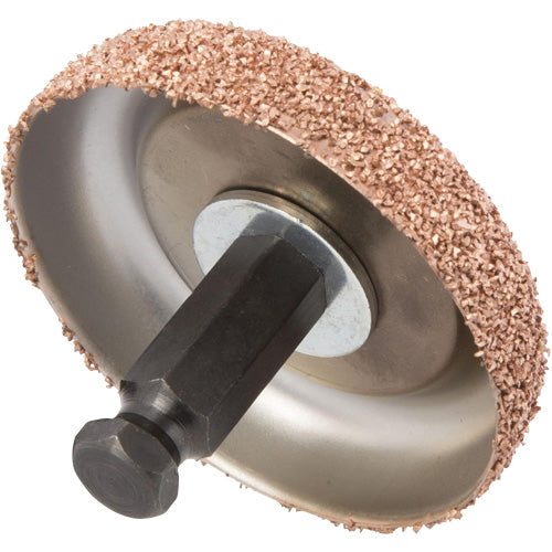 FLW168 - Tungsten Carbide Buffing & Abrasion Wheel with Hex Adapter for Low-Speed Tire Buffer