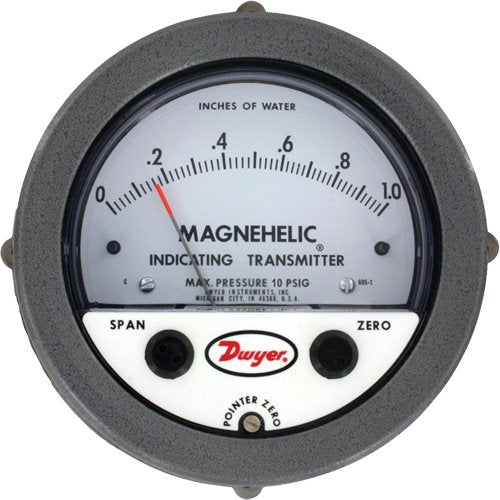 HC870-605 Series Magnehelic® Differential Pressure Gauge & Indicating Transmitter