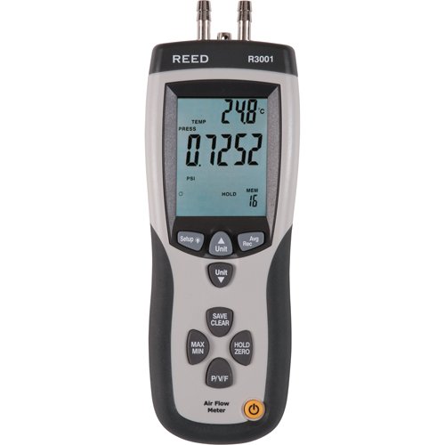 IA979-Pitot Tube Anemometer/Differential Manometer with Air Volume