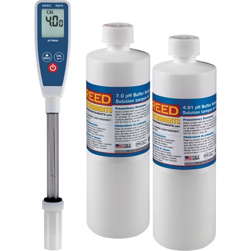 ID525-Long Stem pH Meter & 4pH/7pH Buffer Solution Kit