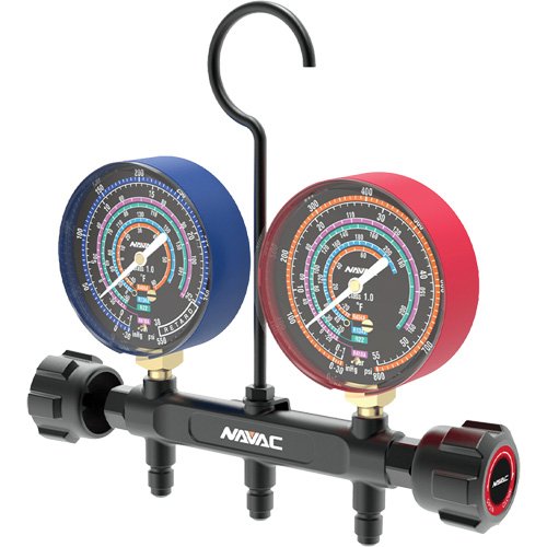 ID542 - Compatible Pro Series Manifold Gauge for R454B, R32, R410A, & R22 Refrigerants