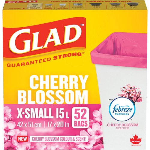 JQ802 - Glad® Cherry Blossom Coloured & Scented Bags