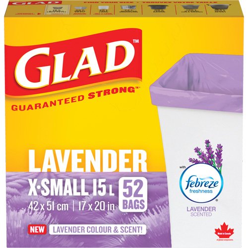 JQ803 - Glad® Lavender Coloured & Scented Bags