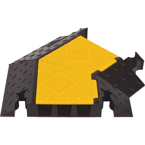 KI189-Yellow Jacket® 3-Channel Heavy Duty Cable Protector - Right Turn