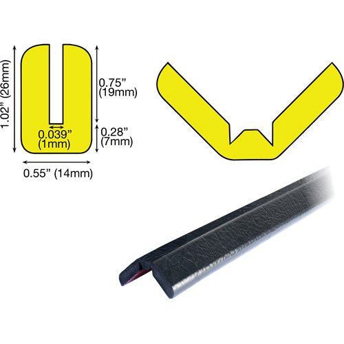 KI375 - W Profile 1M Edge Protection Bumper Guard