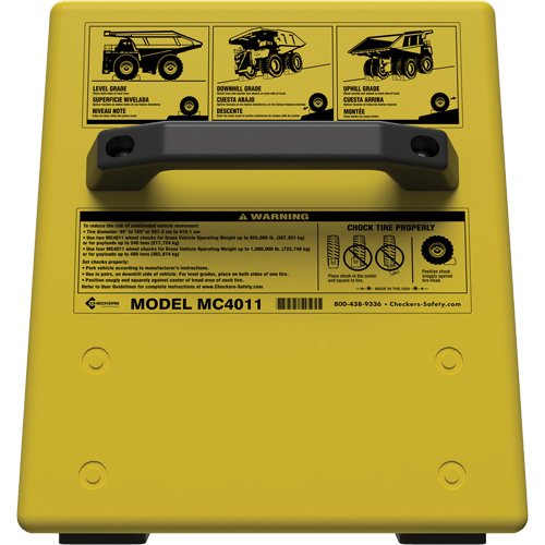 KI417 - Checkers Safety™ Heavy-Duty Ultra Class Mining Wheel Chock without Bracket