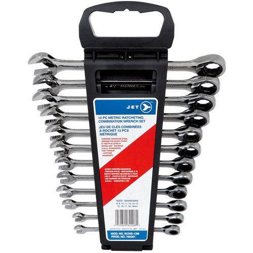 MLA077 - 12-PC Long Pattern Metric Ratcheting Combination Wrench Set