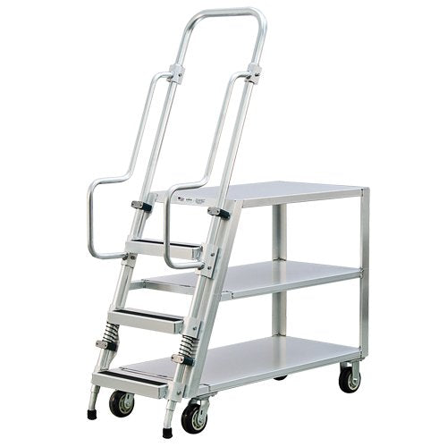 MO459-Aluminum Stock Picking Ladder Cart