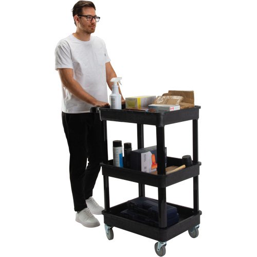 MQ184 - Utility Cart with Deep Lip Shelf