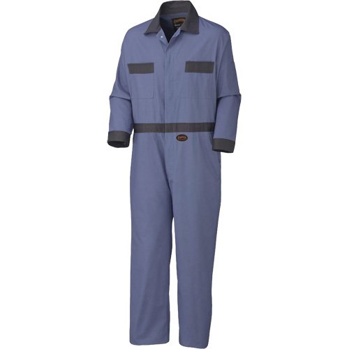 NIT364-Coveralls with Concealed Brass Buttons