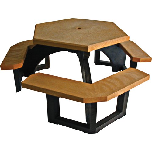 NJ130-Recycled Plastic Hexagon Picnic Tables