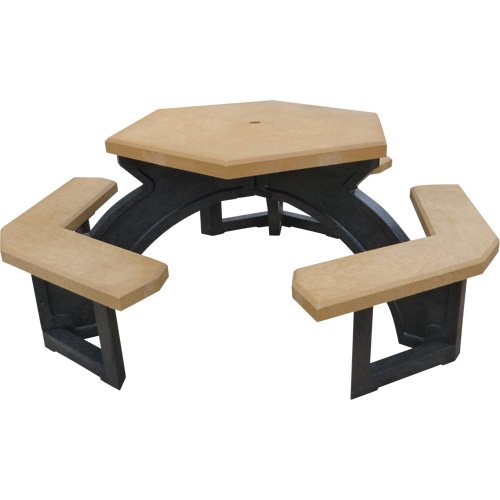 NJ133-Recycled Plastic Hexagon Picnic Tables