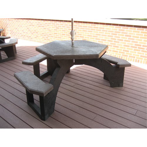 NJ135-Recycled Plastic Hexagon Picnic Tables